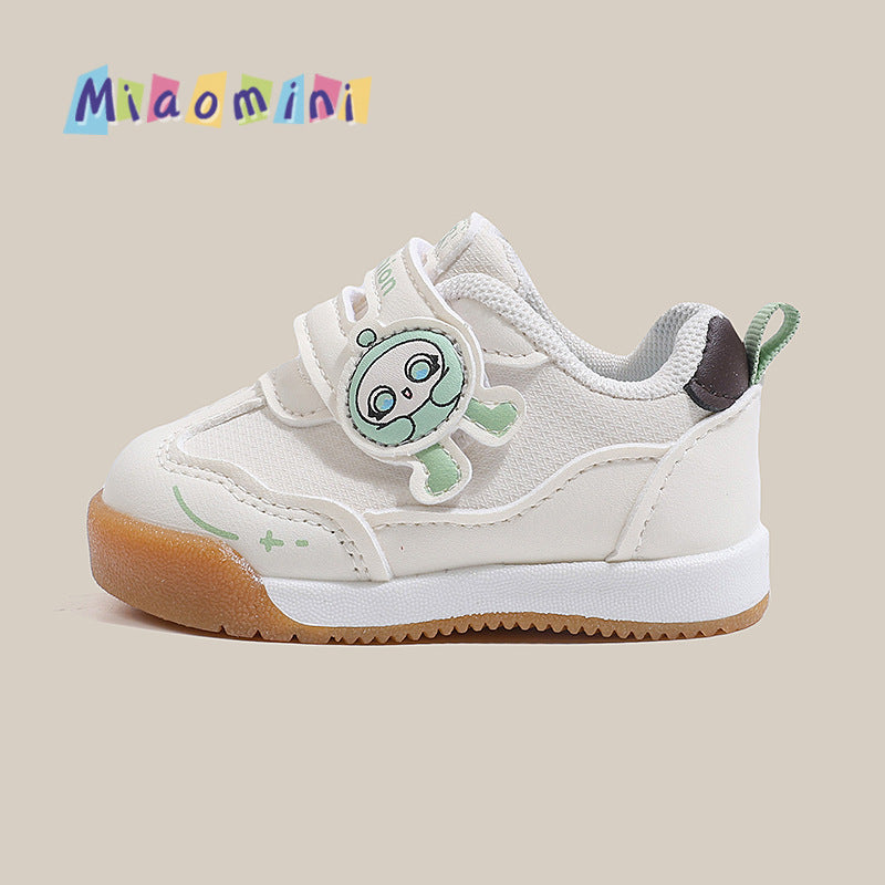Baby first walker shoes, kids' white sneakers, boys' and girls' athletic shoes,  spring/autumn collection, soft sole eva shoes, non-slip skate shoes