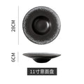 Japanese retro ceramic dinnerware creative straw hat plate - restaurant & hotel pasta plate, deep dish, dessert presentation, soup plate