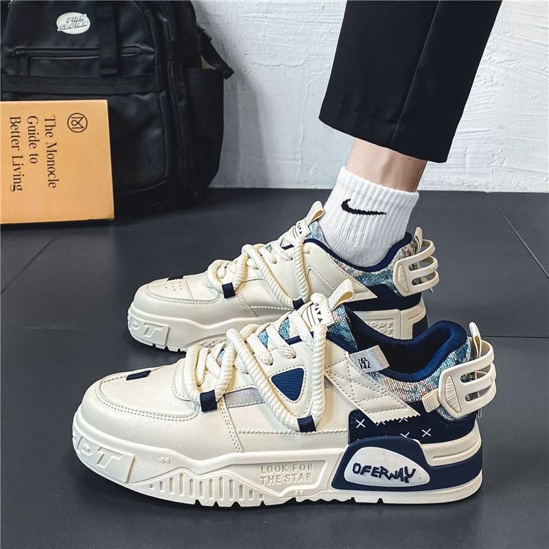 Summer men's shoes new breathable little white shoes men's Korean version trendy versatile platform sports shoes casual board shoes trendy shoes