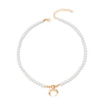 Pearl necklace wholesale cross-border new moon jewelry niche high-end accessories long neck chain women's accessible luxury clavicle chain