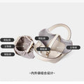 Tc pattern top layer cowhide 22cm large bucket bag vegetable basket women's bag genuine leather satchel bag wedding bag mommy women's bag