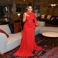 C7668 cross-border   fashion women's sexy mesh see-through round neck bodycon dress