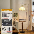 French medieval walnut grain living room sofa next to coffee table storage desktop atmosphere wabi-sabi style bedside floor lamp