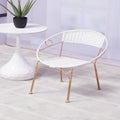 Backrest chair tea armchair rattan circle chair single balcony combination rattan chair table chair stool for homecasual iron art