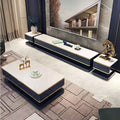 Accessible luxury slate tv cabinet coffee table modern casual living room for home creative small apartment scandinavian telescopic tv cabinet