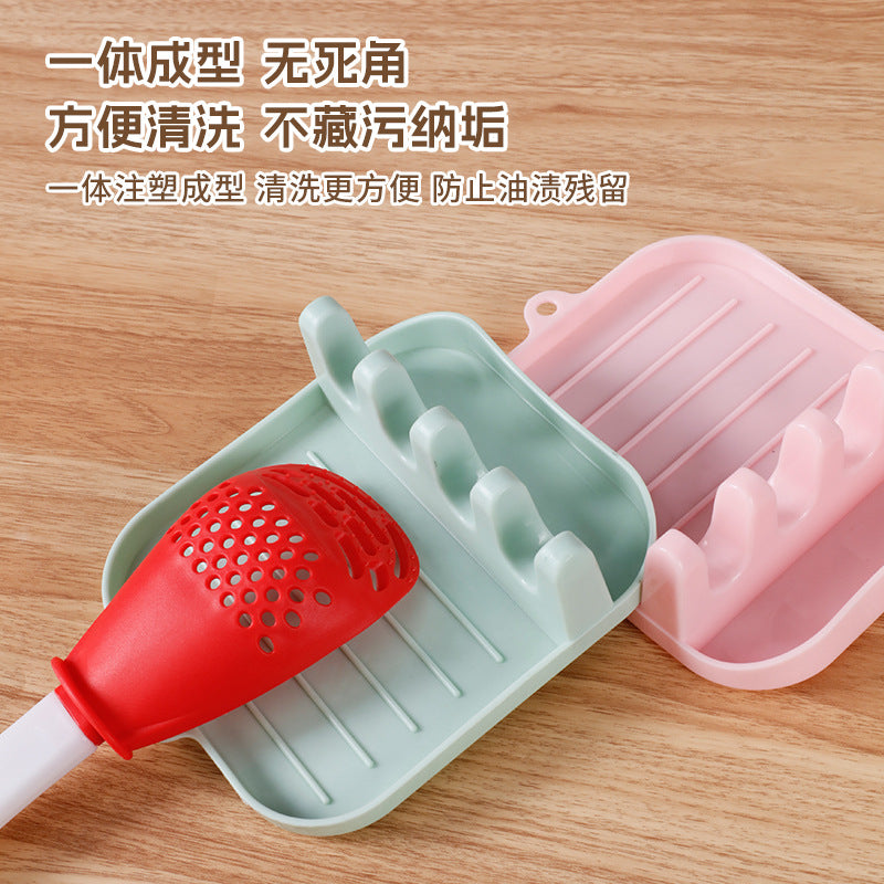 kitchen drain multi-purpose pot lid rack kitchen utensil storage rack ppbottom base for chopsticks shovel spoon rack for home wholesale