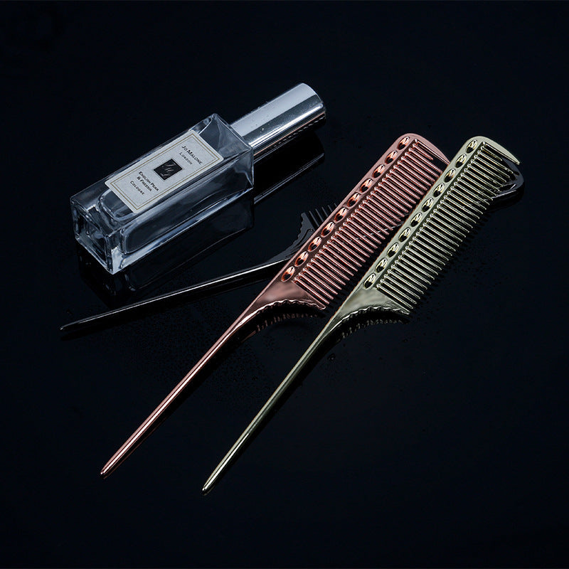 Hair stylist's special hair cutting comb, non-slip handle, anti-static hair cutting comb, steel needle, pointed tail partition, highlighting hair comb