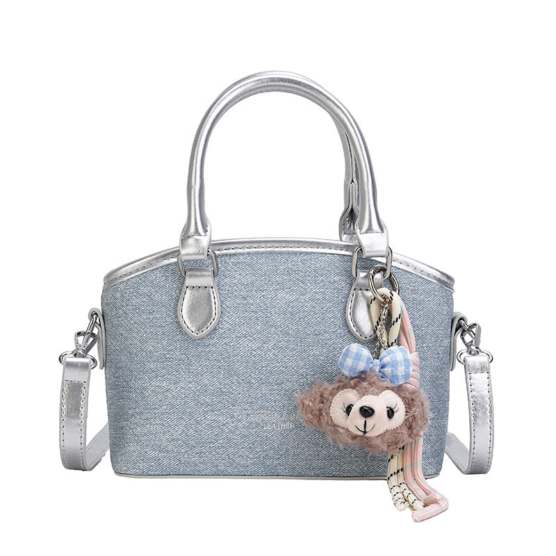 Cross-border this year's popular bag women's 2025 retro color matching texture hand bag foreign style commuting shoulder messenger bag