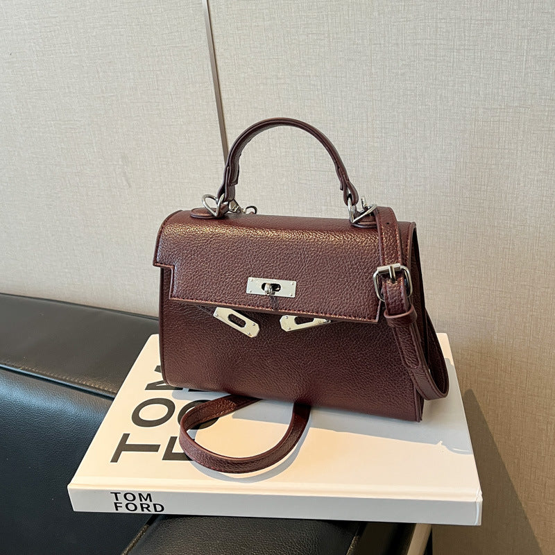 fashion small bag women's autumn and winter new travel satchel bag kelly small bag pure coloreasiest for match shoulder crossbody bag