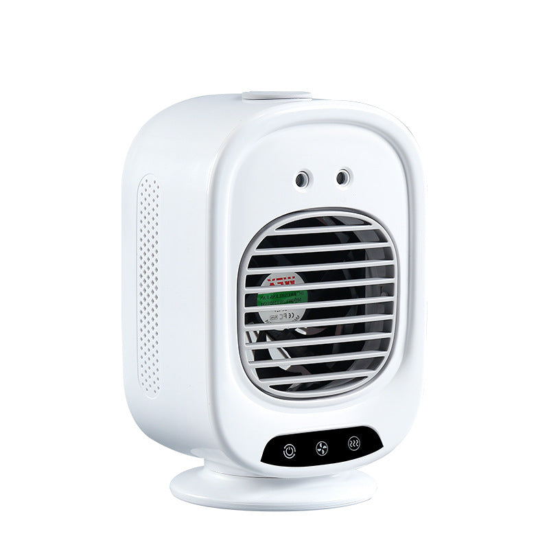 Summer new arrival: cooling mist humidifying fan - mini usb rechargeable, 3-speed desktop fan