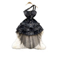 Fashion hot girl style denim tube topdress women's retro distressed tail design street small puffy skirt