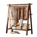 Foldable solid wood clothes rack - freestanding wardrobe for bedroom, living room, and home use - clothes storage, coat rack, and drying rack for rooms