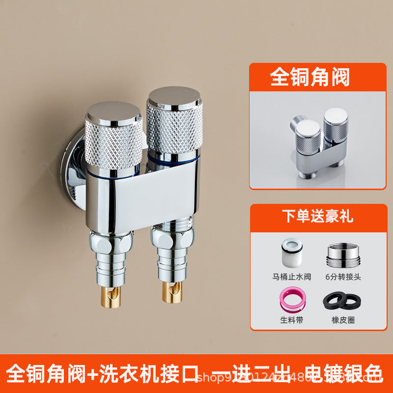 Special snap-on 46-point universal water nozzle drum angle valve connector for all-copper washing machine faucet automatic water stop valve