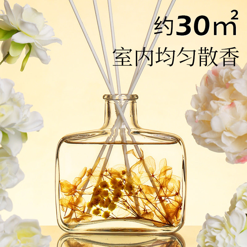 Preserved flower flameless reed diffuser - long-lasting fragrance for toilets, bathrooms, bedrooms, and hotel air freshening (deodorizing)