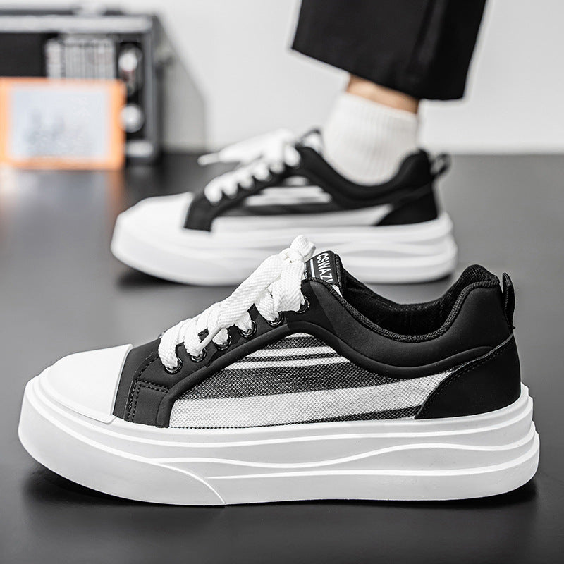 Trendy men's sneakers: new 2025 winter collection - lightweight, breathable, athletic & casual shoes. versatile lace-up design with color block accents