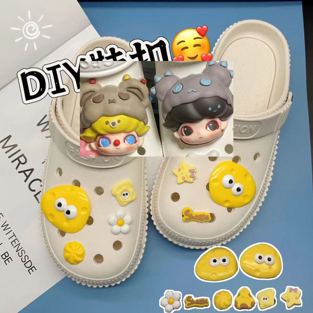 Cartoon shoe flower accessories diy shoe buckle bubble detachable hole stereo accessories cuteeasiest for match buckle