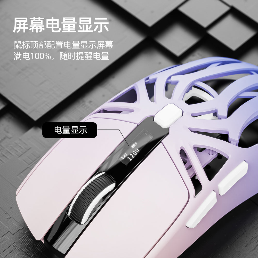 Smailwolf rs8 bluetooth wireless tri-mode mouse - lightweight gaming mouse for e-sports, pc, and office use