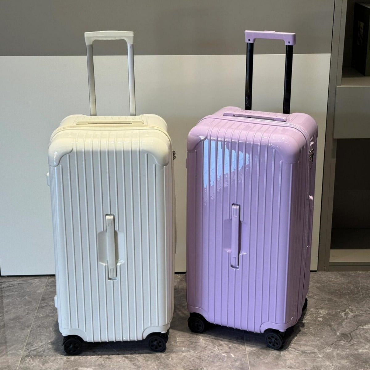 Large-capacity suitcase Women's 24-inch high-value trolley case Universal wheel travel bag Password box Multifunctional leather case