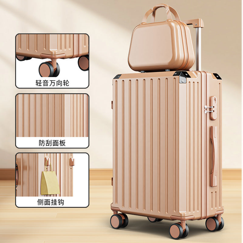 New suitcase 24-inch student trolley suitcase universal silent wheel suitcase large capacity boarding password case