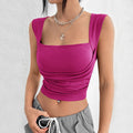european and american women's slim-fit, figure-flattering, short, sexy, solid color bandeau top/tube top with built-in camisole