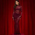 european and american women's clothing  spring new arrivals: spicy girl style sexy hollow-out see-through long bodycon mini dress