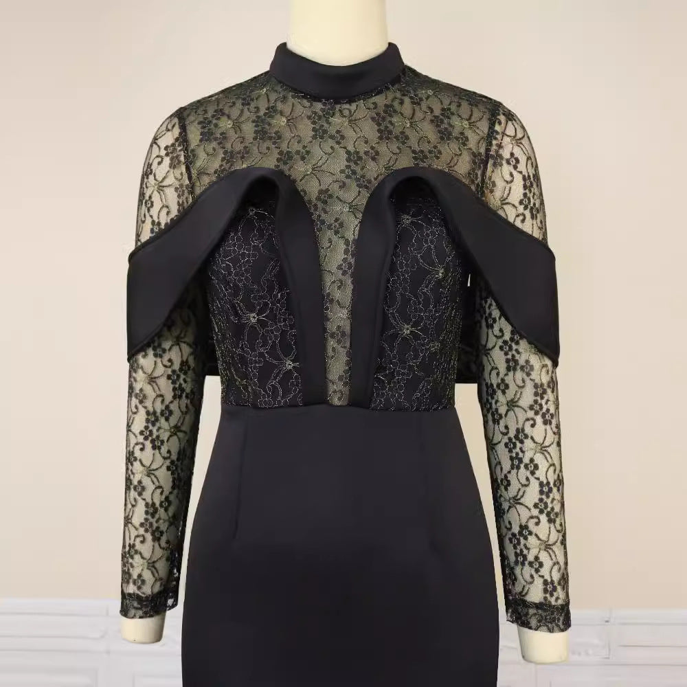 Am220739 banquet elegant dress - socialite style mesh bodycon mini dress