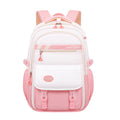 2024 cuhk student backpack - minimalist canvas bag, large capacity backpack for junior high and college girls, spine-protecting, lightweight, campus style