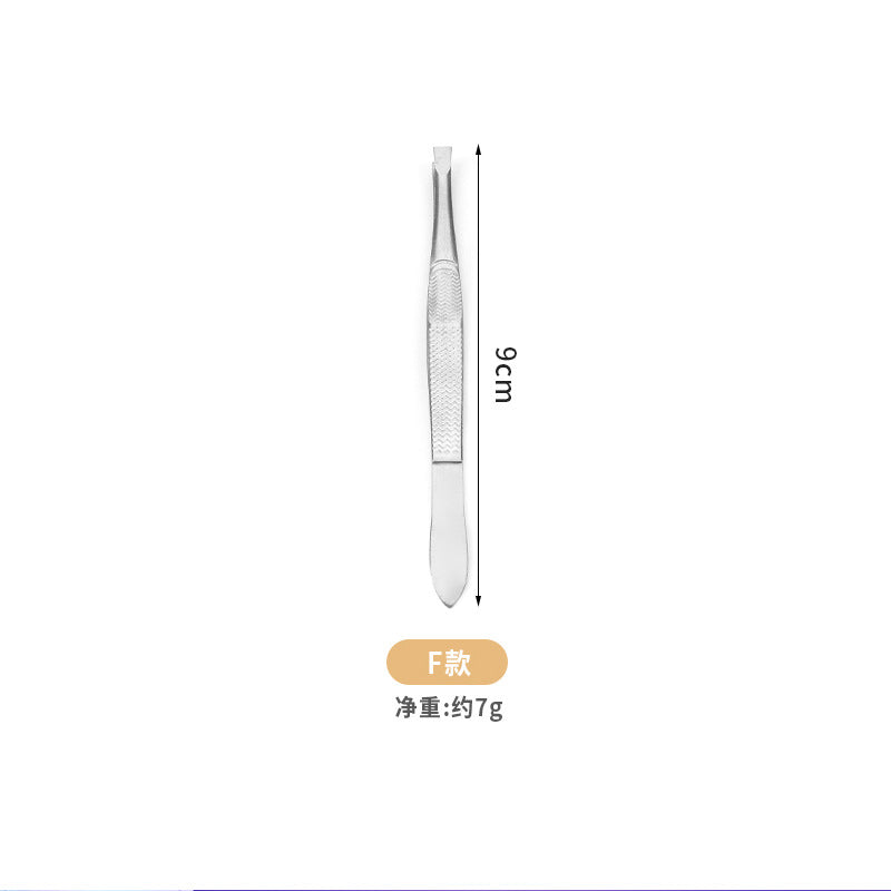 Manufacturer supplies flat mouth oblique mouth stainless steel eyebrow clip high precision eyebrow plucking tweezers beauty eyebrow trimming tool spot