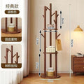 Accessible luxury solid wood coat rack, rotatable clothes rack, floor-standing bedroom for home office, non-occupying storage rack