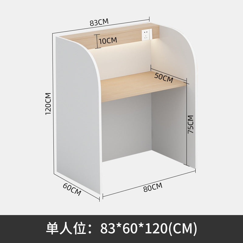 Study table, self-study room, immersive solid wood particle board, balcony corner partition table and chair, for home postgraduate entrance examination student desk