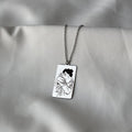 Laser engraved necklace wholesale - european & american cross-border alloy jewelry - women's couple pendant - anime cartoon light luxury sweater chain