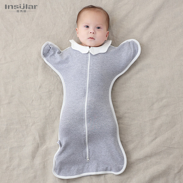 Baby anti-shock cotton elastic towel swaddle towel newborn swaddle sleeping bag baby blanket hug quilt