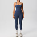 New arrivalpure color sling beautiful back yoga clothes hip pocket tights sports suit cloud-like quick-drying fitness clothes for women