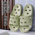 Cartoon 2025 new hollow-out slippers women's bathroom shower drain indoor home couple's cloud-like comfort slides men's