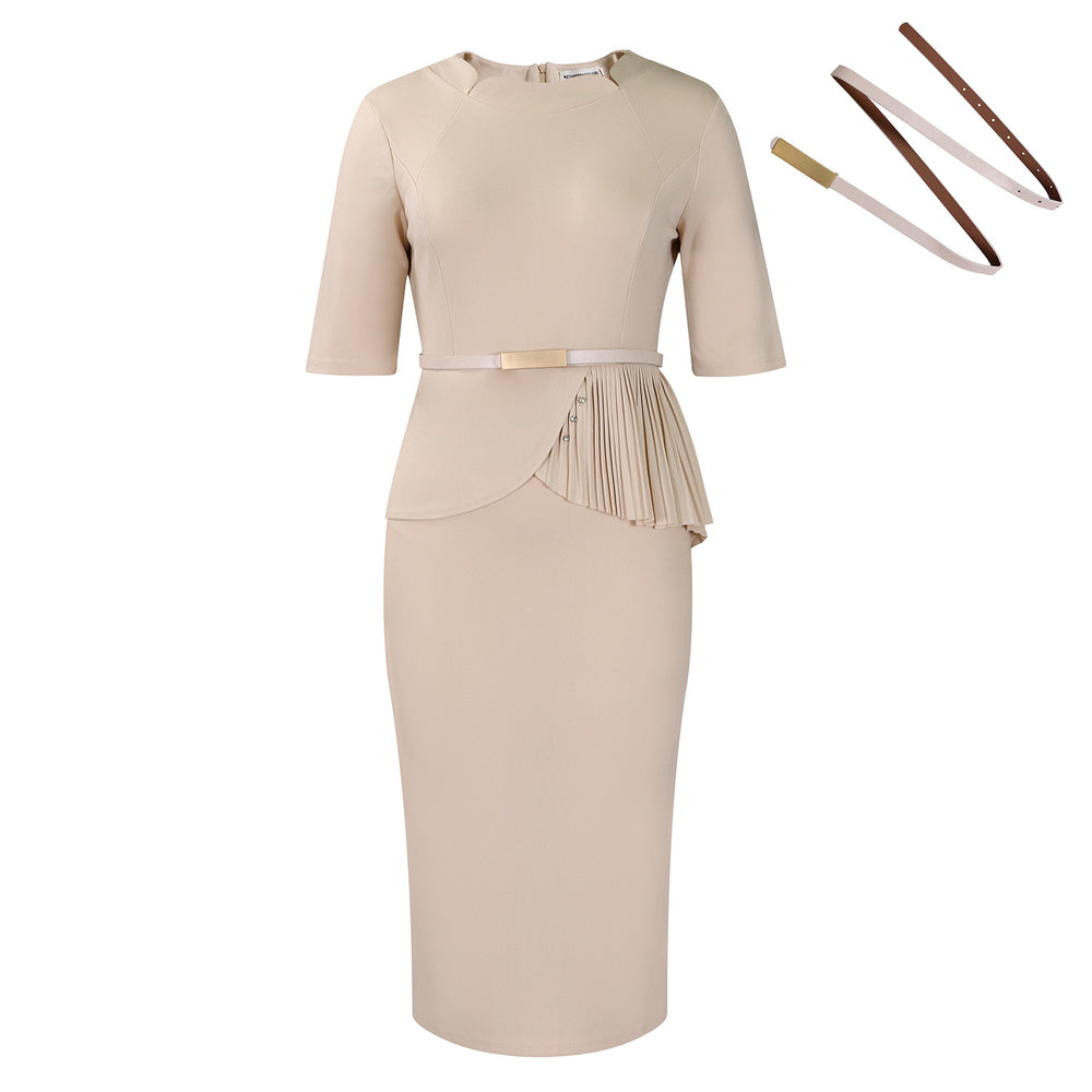 D521  foreign trade women's clothing  summer new fashion solid color ol bodycon african european and american dress