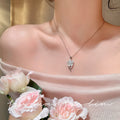 Fashion tulip flower accessories necklace sweet style small fresh flower pendant eleganteasiest for match clavicle chain necklace