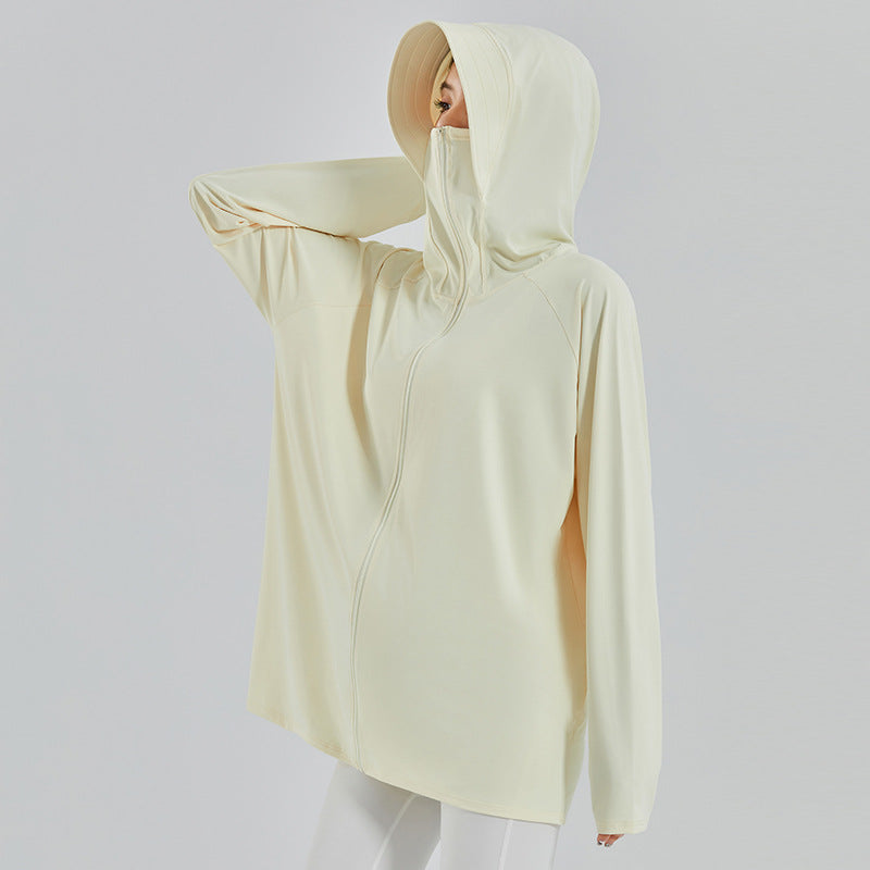 Sunscreen clothing is loose, casual, cool, breathable and light in summer, Pupu's new hooded turtleneck sunscreen, maternity sunscreen clothing