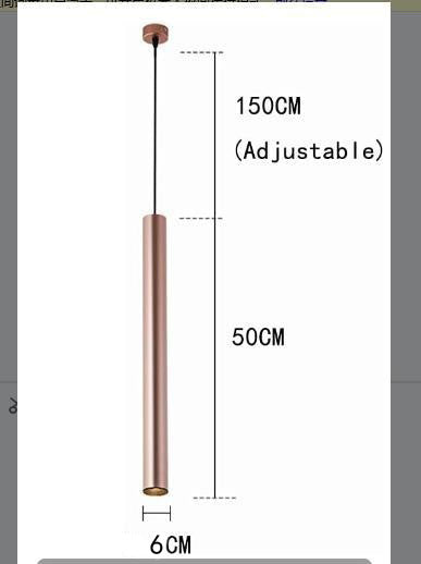 West Asia lighting bar long tube chandelier led cylindrical decorative single head spotlight dining room light living room chandelier spotlight