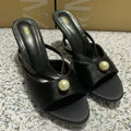 Za2025 high-heeled flip-flops outwearpopular2025frenchfashionsummer high-heeled shoes slippers sandals good looks