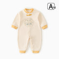 Baby fall and winter cotton chinese style chinese style one-piece khaki newborn baby crawling clothes outing clothes bag butt clothes