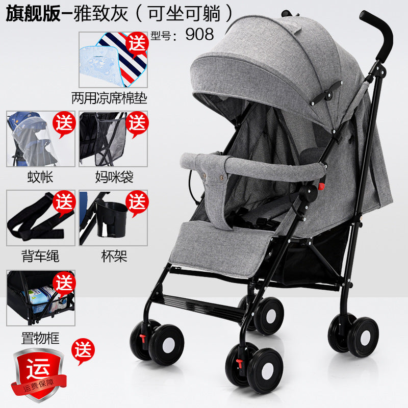 Wholesale baby strollers, umbrella strollers, sit and lie down, lightweight, foldablekids baby umbrella handle stroller, bb stroller, dropshipping