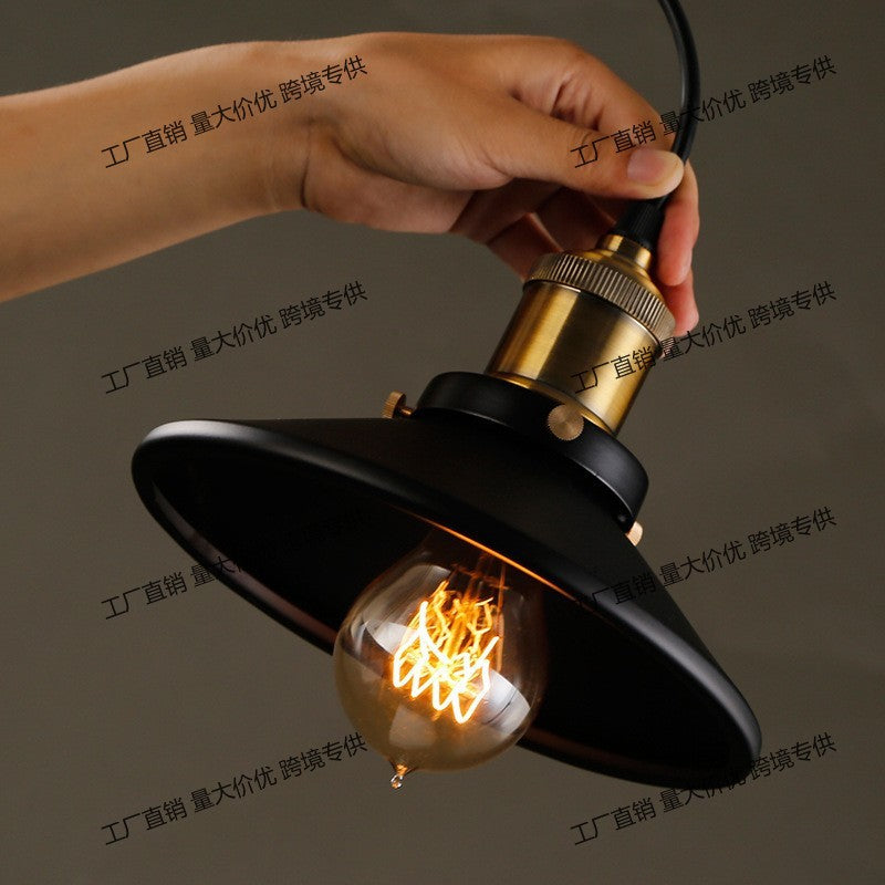 Cross-border  industrial style retro wrought iron small chandelier creative worker decoration personalized balcony aisle corridor lamps
