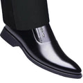Men's leather shoes - spring new arrivals: business casual, formal, slip-on style. available in black, korean style, perfect for students and weddings