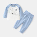 Babibele baby underwear set - autumn/winter thermal underwear for children, class a, raglan sleeve printed two-piece set with high-waisted long johns