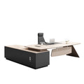 Piano lacquer office desk - designer creative high-end executive desk - stylish white manager supervisor executive desk
