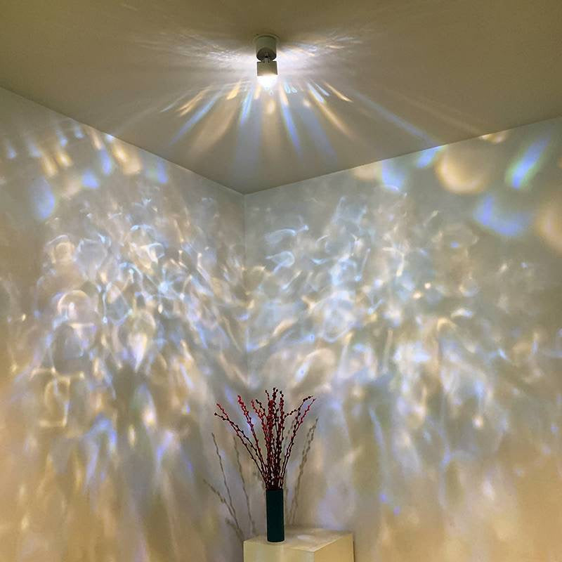 Popular surface-mounted water ripple spotlight, concealed water pattern wall washer, adjustable angle aisle light, embedded ambient light