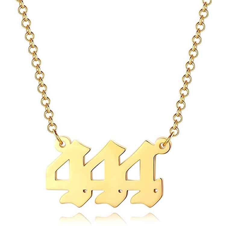 Amazon fashion custom stainless steel pendant necklace - european and american popular numbered choker