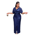 evening gown banquet dress hostess african cross-border fashion sequin plus size women's clothing european and american elegant dress