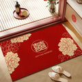 Non-slip foot mat wedding bathroom bathroom red absorbent mat diatom mud for home bathroom bathroom mat quick drying
