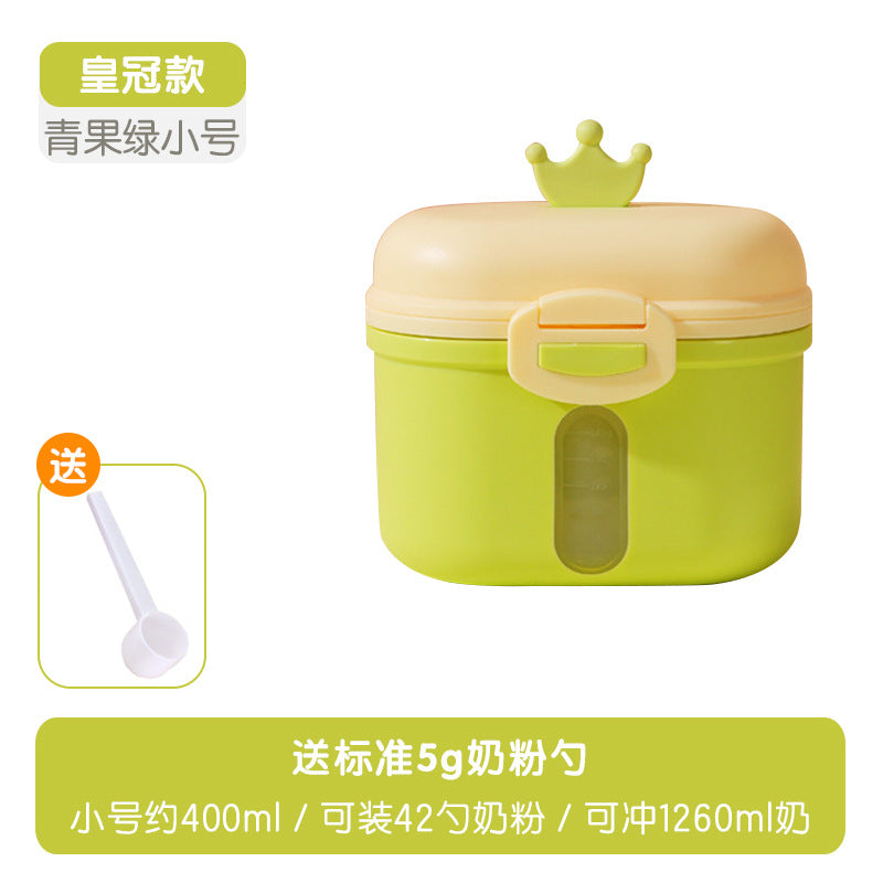 Baby formula box, portable food supplement rice noodle box, sealed jar, moisture-proof large storage tank, divided into grids